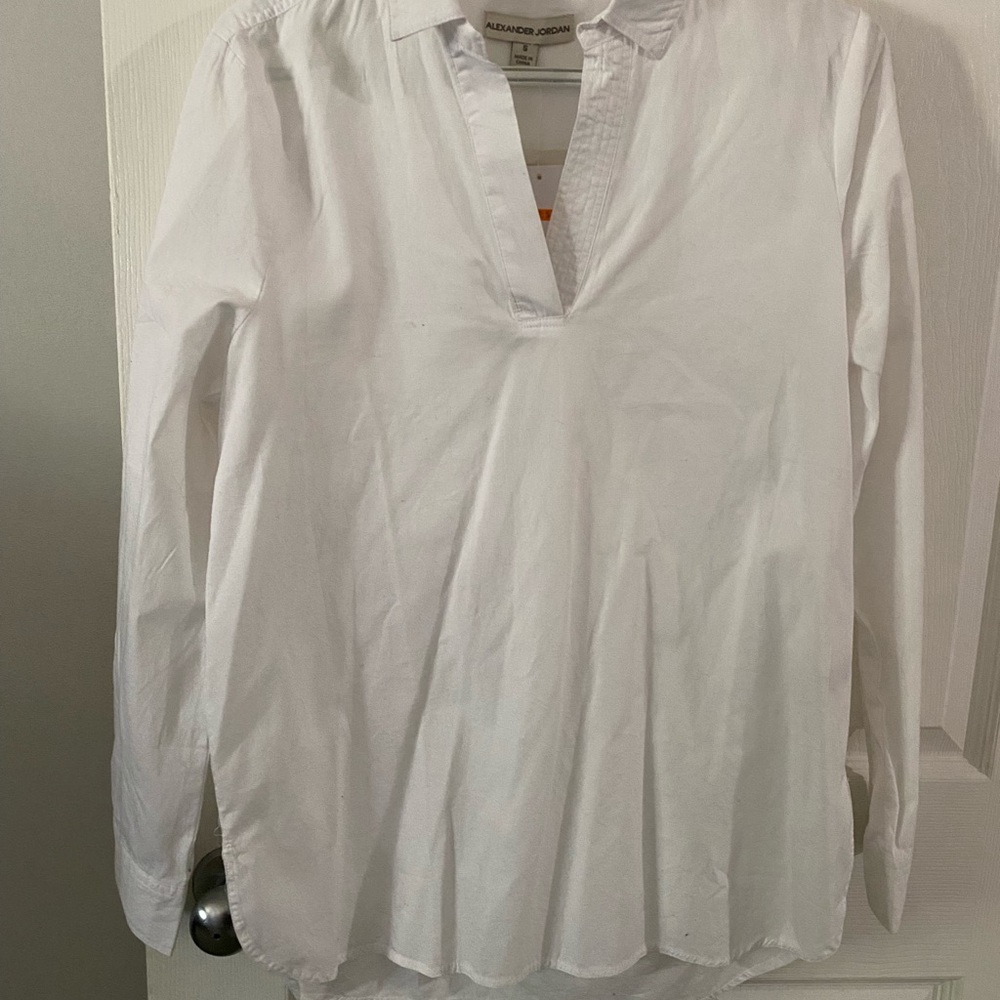 Alexander Jordan Women's Classic White Blouse